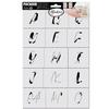 2 Decorative Stencils - Alphabet