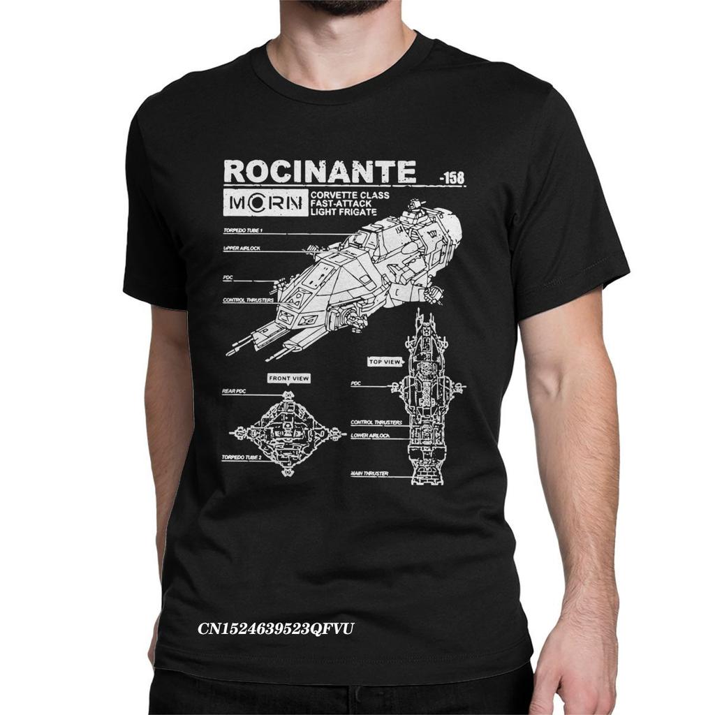 Характеристики Росинанта The Expanse Мужские топы Футболки Mcrn Модная футболка Харадзюку Футболка с мангой Чистый хлопок Оригинальная одежда