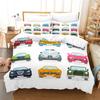 Cartoon Helicopter, Car Down Quilt Suit Youth King Quilt Cover Fashion Boy Bedding Set Children Bedding Set