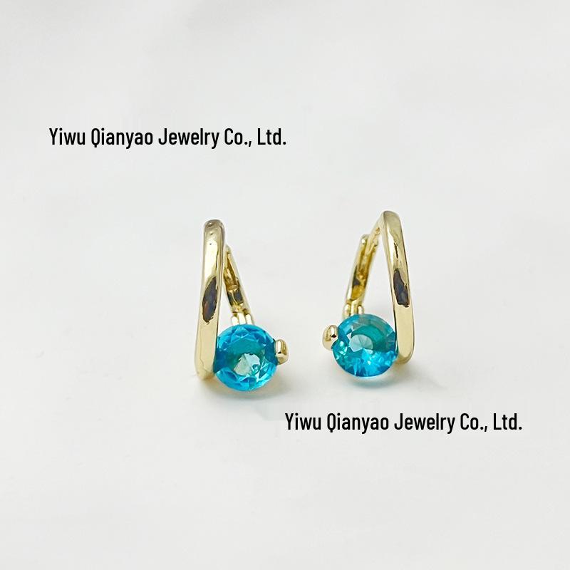 Корейские геометрические серьги с цирконами: Элегантный, Универсальный, Минималистичный Дизайн