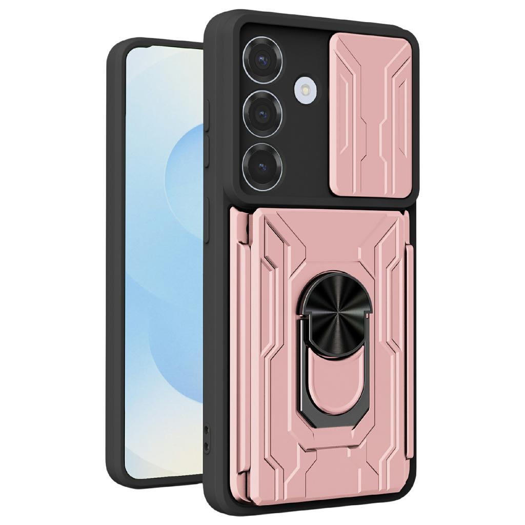 For Samsung Galaxy A57 5G Case PC + TPU Kickstand Phone Back Cover with Camera Slider