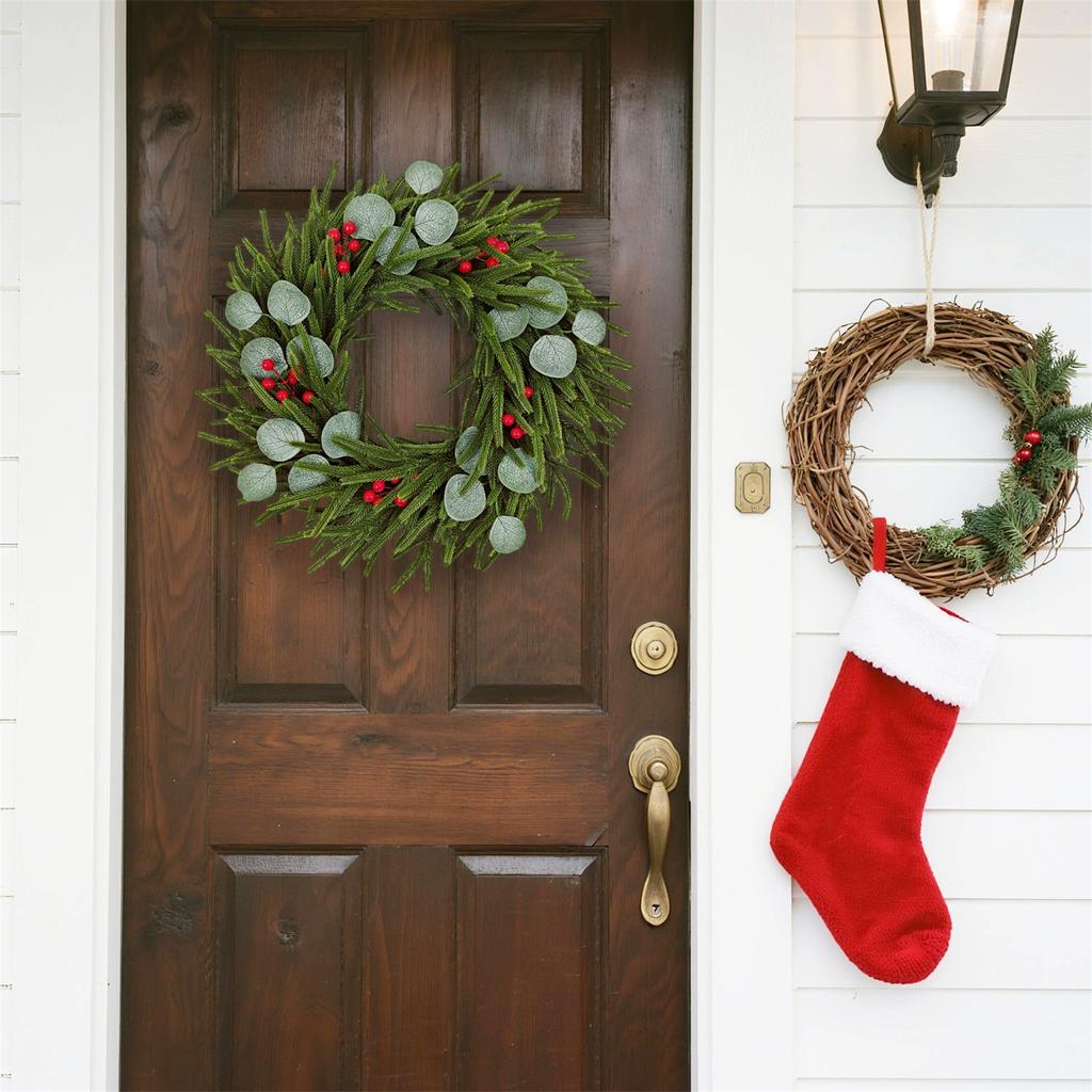 50cm Christmas Wreath Artificial Flower Decoration Wreath Door Hanging Wall Hanging