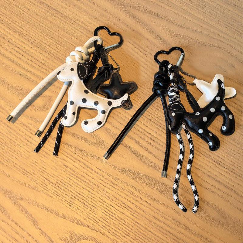 Bag Charm Creativity PU Leather Little Dog Pendant Cute Animals Design Bag Charm Backpack Hanging Piece Trend Accessories