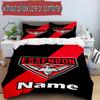 3pcs Duvet Cover Set (1*Duvet Cover + 2*Pillowcase, Without Core), Custom Name Essendon Football Pattern Bedding Set, Home Bedroom Decor Gift