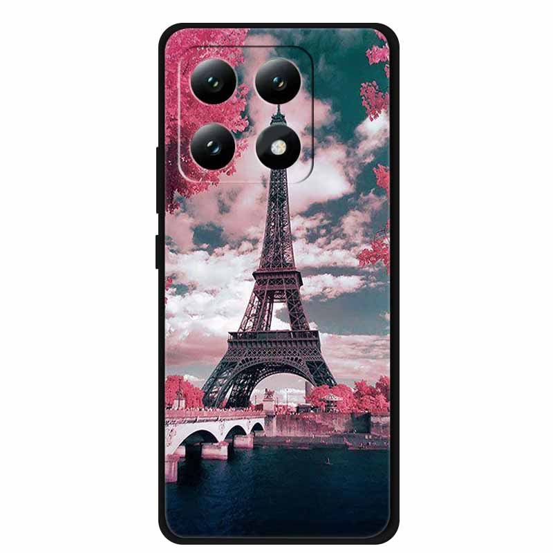 For Xiaomi 15T 5G Case Soft Silicone Black Phone Cover for Xiaomi 15T Pro 5G Cartoon Wolf Lion Bumper Dustproof Coque for Mi 15T