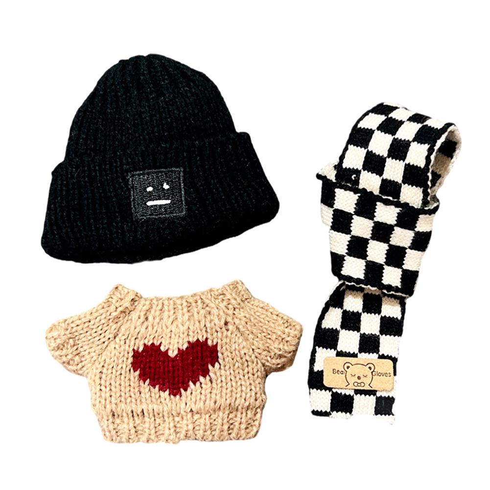 17CM Plush Doll Clothes Plush Doll Changing Clothes Dolll Clothes Suit Cartoon Cute Clothes DIY Skirt Game