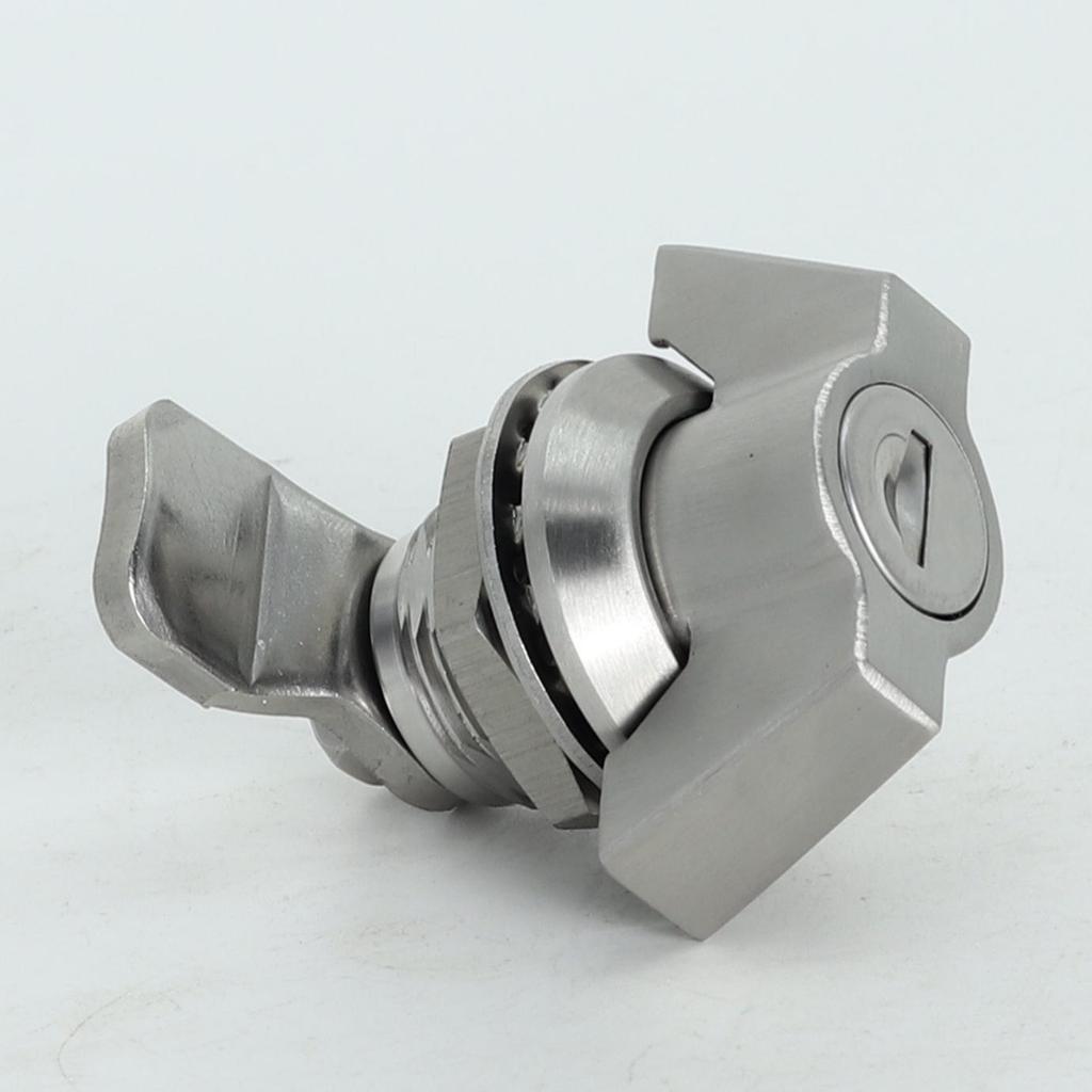 SUS304 Locking Wing Knob Quarter Turn Cam Latch IP65 Waterproof Hand Operated Panel Lock for Electrical Cabinet Enclosure Access