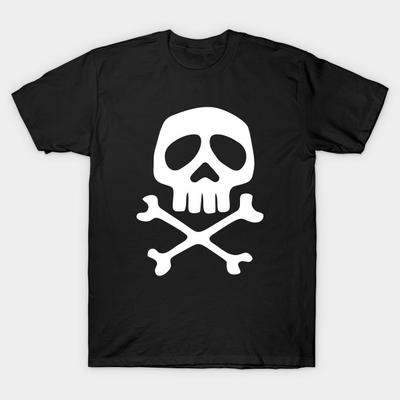 Мужская черная футболка с принтом Captain Harlock Jolly Roger Футболка из хлопка с принтом на бумаге без вырезания