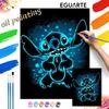 Disney Набор для рисования по номерам Stitch неоновой краской, ручная работа DIY, декор для дома, подарки для спальни, настенное панно, набор для творчества