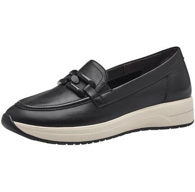 Женские слипоны Tamaris Leder bequem чёрные