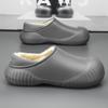 Fashion Men's Winter Slippers Cotton Plus Velvet Warm Male Eva Shoes House Non-slip Bedroom Waterproof Simple Comfortable Coupleshoes