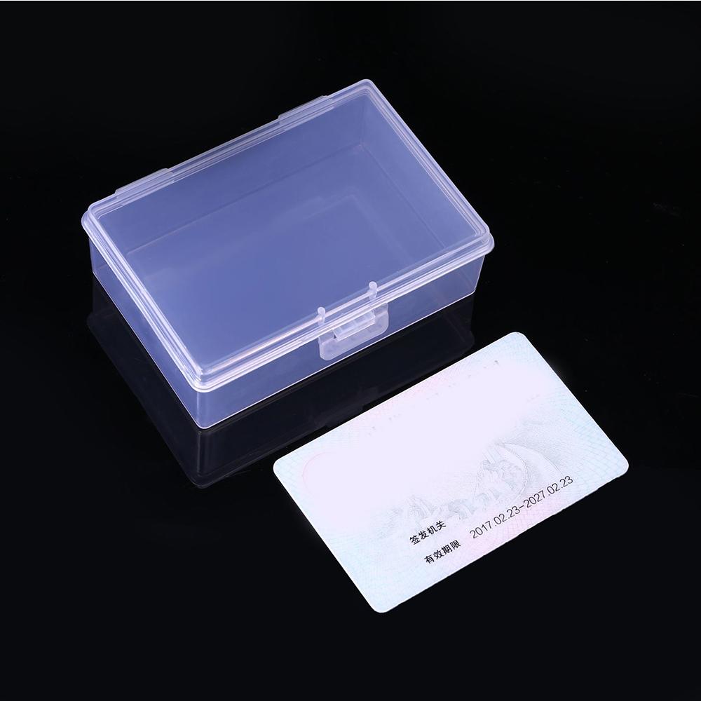 Mini Boxes Rectangle Plastic Card Storage Box Practical Transparent Toolbox Bead Jewelry Case Display Organizer Container