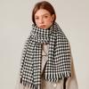 Brand Blanket Scarf for Women Plaid Black and White Houndstooth Cashmere Warm Thick Long Pashmina Women Shawls and Scarves