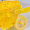Bicycle Artificial Woven Flower Basket Tricycle Planter Large Capacity Multi-Function Decorative Nostalgic Plant Rack Flower Stand