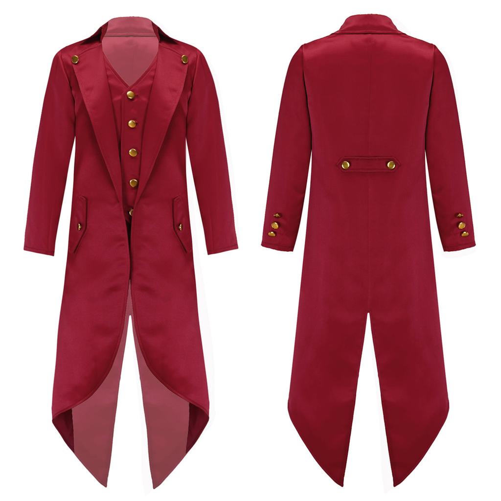 Фрак в стиле Ренессанс в стиле стимпанк для мальчиков и девочек, детский средневековый винтажный викторианский готический сюртук