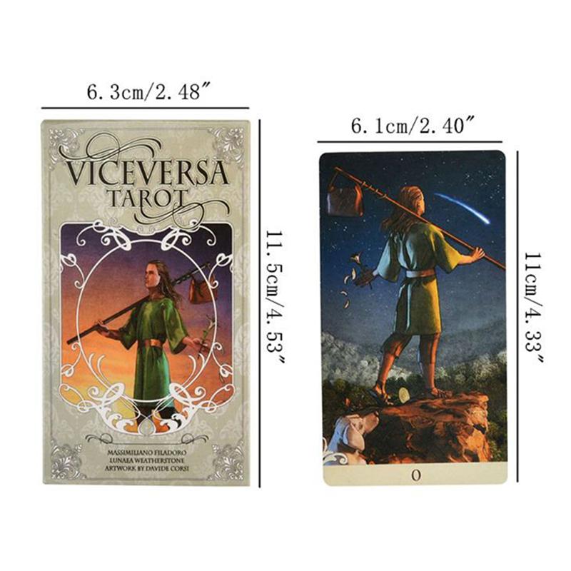 78 шт. комплект карт Таро Vice Versa, настольная игра для семейной вечеринки Oracle Deck