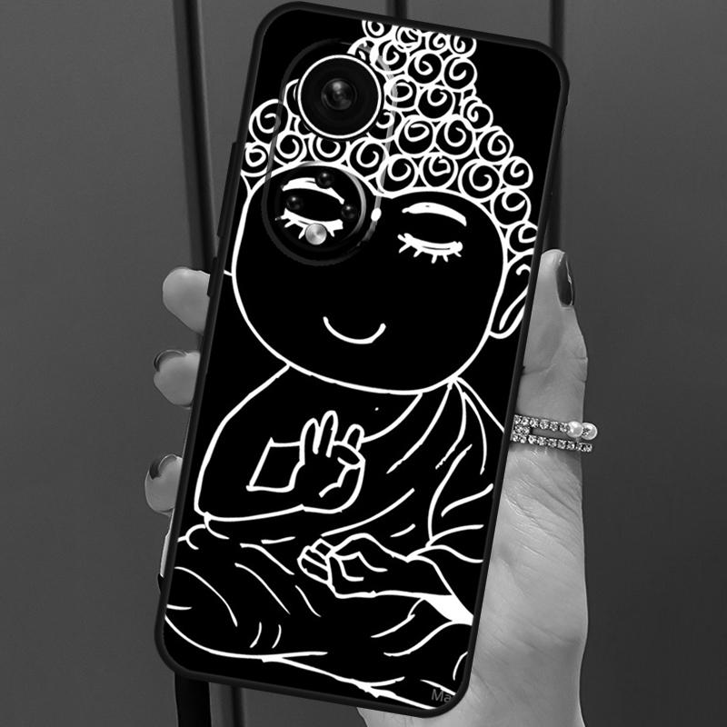 Cute Buddha Monk Zen Buddhism Case For Honor X8a X9a X7a X6a X7 X8 X9 X9b X8b Honor 90 70 50 10 Lite Magic 6 5 Pro Cover