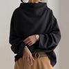 New Cross-Border Casual Urban European Velvet Sweater Women's Pullover High Neck Loose Fit Women's Sweatshirt