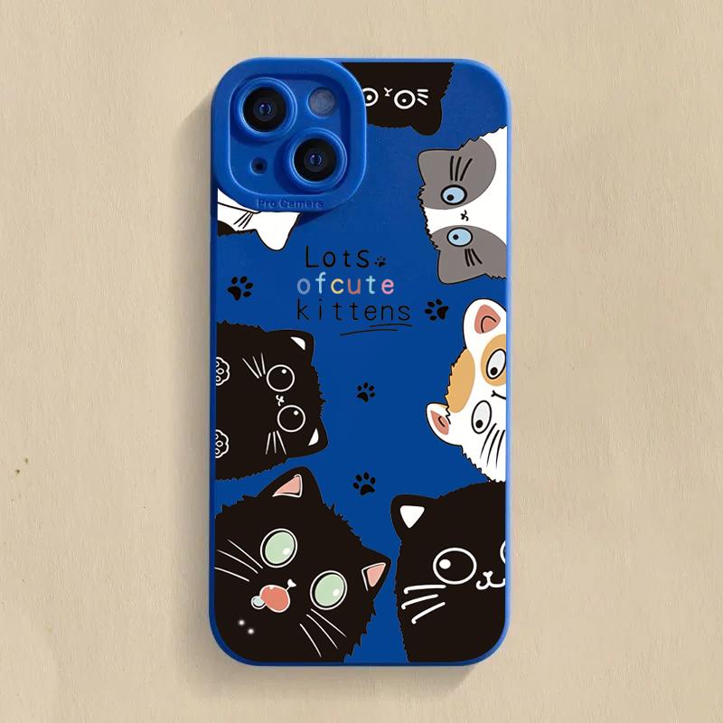 Cute Cartoon Cat TPU Phone Case For  Mi 14T 13T 12T 11T Pro 14 13 12 11 Lite 5G NE Poco F6 F5 X5 Pro Silicone Soft Cover