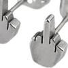 Серьги-пусеты из нержавеющей стали, не вызывающие аллергию, с защитой от ржавчины, с рисунком отпечатка пальца для повседневной носки