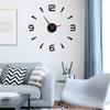 DIY Wall Clock 40cm Small Black Modern Simple European Style Silent Acrylic Frameless DIY 3D Wall Clock