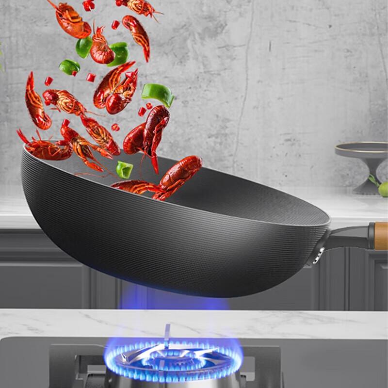 Kangbach 32cm Carbon Steel Wok Set