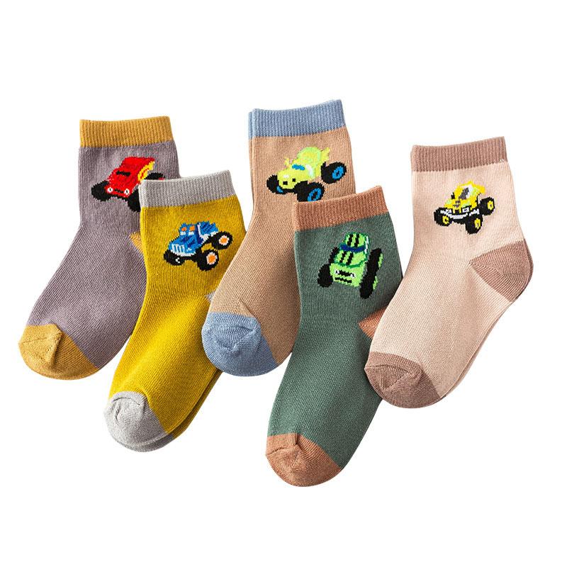 5 Pair Lot Anime Socks For Children Funny Socks For Boys Sport Socks Cotton
