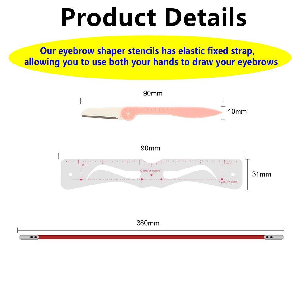 Cosmetics With Strap Eyebrow Razor Easy To Draw Eyebrow Stencil Template Eyebrow Shaper Kit