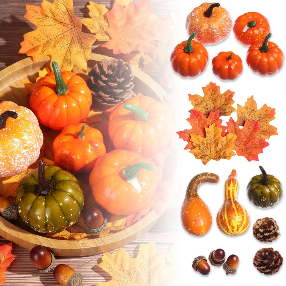 Realistic Faux Decoration Fake Vegetable Simulation Props Halloween Artificial Pumpkin DIY Craft