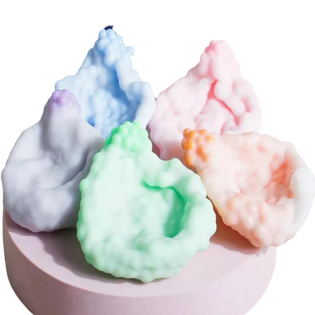 DIY Creative Soft Stress Relief Ball Rubble Ice Skin Adhesive Handball for Desktop Squeezing Soothing Toy Party Birthday Gift