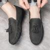 Fashion Vintage Tassel Man Loafers Classic Handmade Leather Casual Shoes Men Flats Comfort Male Driving Shoes Mocassim Masculino