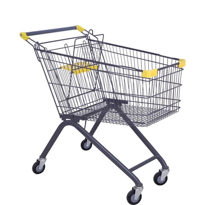 Huishida 340L Plastic Shopping Cart with TPR Wheels