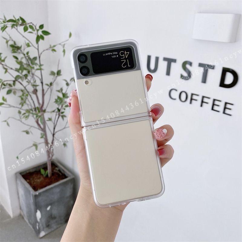 НОВЫЙ Графический узор Рождественской елки Складной чехол для Samsung Galaxy Z Flip 7 6 5 4 3 5G Прозрачная ПК крышка для Samsung Z Flip 6 Flip7