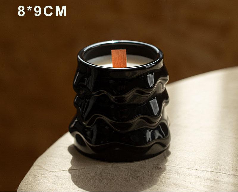 Modern Style Minimalist Cream Ice Cream Shaped Ceramic Candle