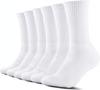 Mens Sports Socks 6 Pairs White Cotton Comfort Everyday Football Socks Active Running EU Size 39-46