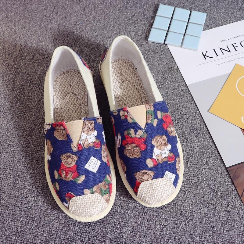 OEM/ODM обработка индивидуальные женские тканевые туфли модные студенческие туфли медсестры рыбацкие туфли ленивые