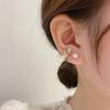 Earrings Tulip Rhinestone Jewelry Pearl Stud Earrings Korean Style Earrings Women Zinc Zinc Alloy Earrings