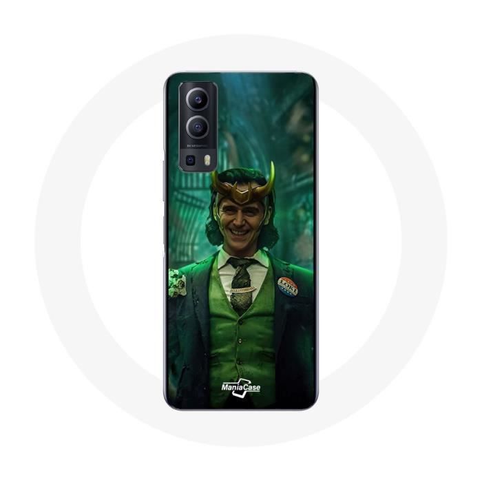 Чехол для Vivo Y72 - Maniacase - Локи Тор Рагнарёк - Гибкий - Черный - С Шлемом