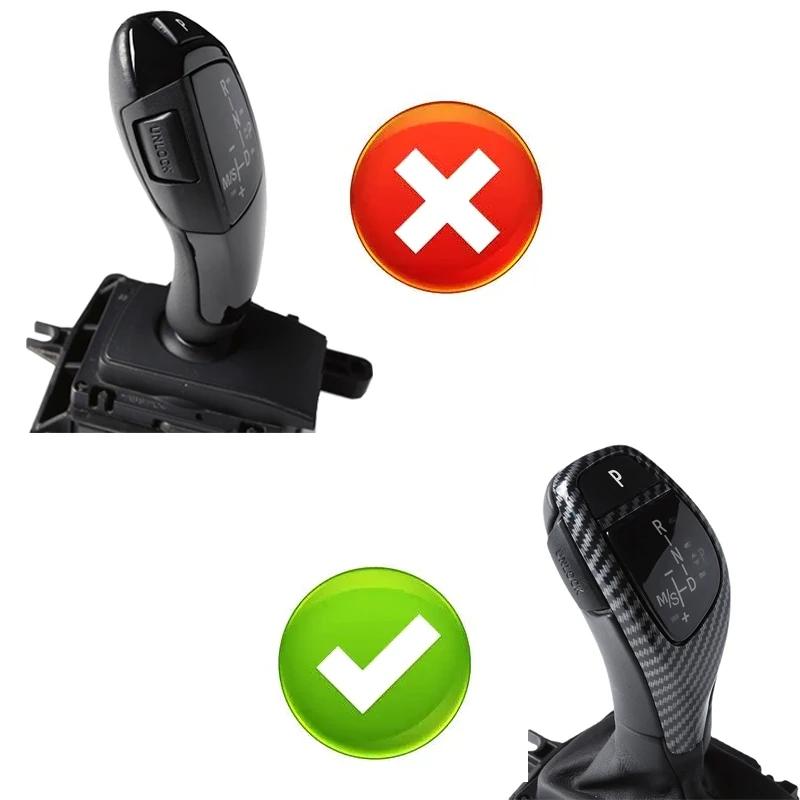 For BMW F30 F10 F32 F33 F31 F34 F06 F12 F25 F26 1 3 3GT 4 5 5GT 6 7 Series 13-17 Gloss Black Car Gear Knob Shift Lever Cover