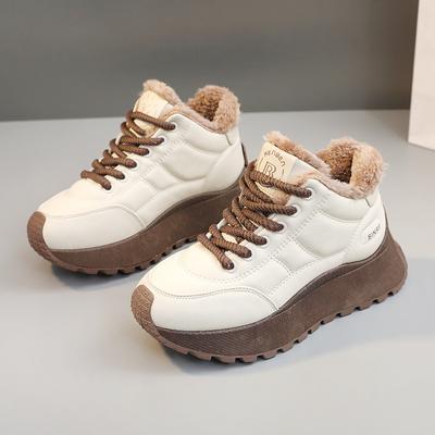 Теплые зимние кроссовки, водонепроницаемые, нескользящие, на шнуровке, повседневная обувь для женщин, модная, удобная обувь для ходьбы для женщин