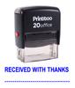 Printtoo RECEIVED WITH THANKS Self Inking Rubber Stamp Office Stationary Custom