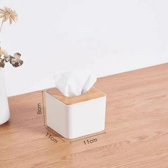 Коробка для салфеток с текстурой дерева, держателем для пульта дистанционного управления и отделением для ручек для журнального столика или использования в гостиной