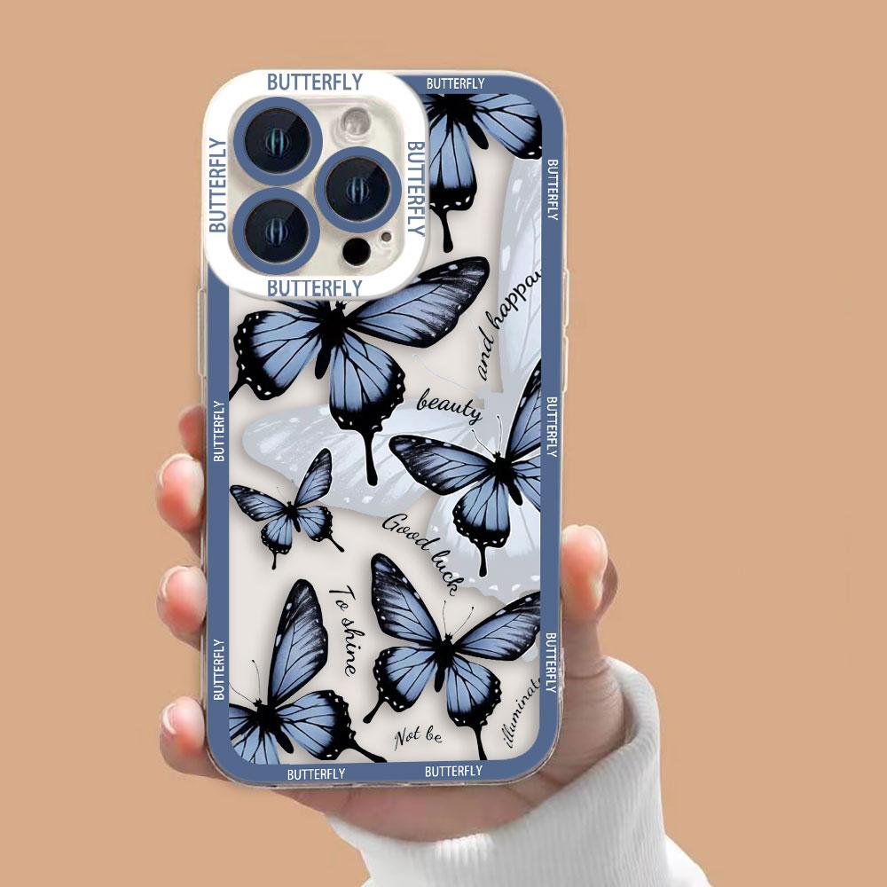 Красивые Цветы Бабочки Прозрачный Чехол Для Телефона Для Xiaomi 15 15T POCO X7 X6 X5 X4 X3 NFC GT F3 F5 M7 M4 M3 11 11T LITE Чехол Обложка