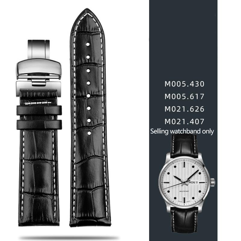 Кожаный ремешок для Mido Helmsman m005 Оранжевый Руль m005614 m005430A Мужская часовая цепочка с браслетом-бабочкой 22 мм 23 мм
