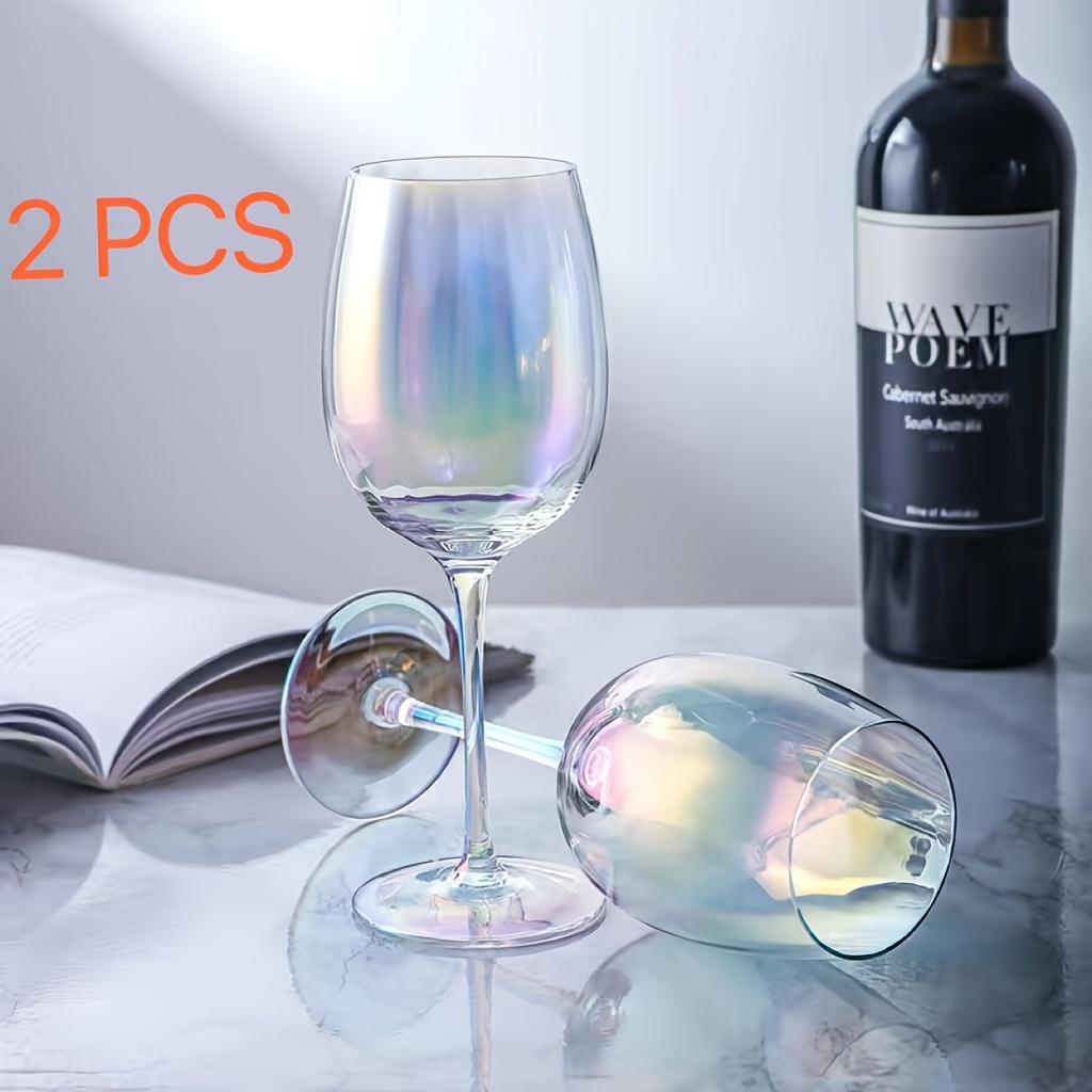 2 шт., очки, стеклянная чашка, бокалы для вина, скандинавский стиль, хрустальное стекло, u-образный графин, бытовой Радужный графин для вина, кухонные принадлежности