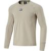 Li Ning Удобная повседневная простая футболка с круглым вырезом и длинным рукавом для мужчин, цвет пыльно-серый ATLU055-1