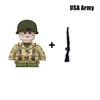 Детские игрушки Вторая мировая война Военная армия Строительные блоки США Великобритания Советский Союз Китай Франция Солдаты Мини-фигурки Игрушки для детей Рождественские подарки