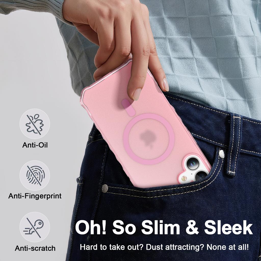 For iPhone Air Case Compatible with MagSafe Small Wavy Edge PC+TPU Phone Cover