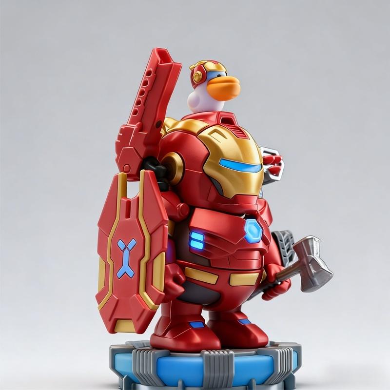 Cartoon Iron Capybara Hero Magnetic Mecha Armor Spider Man Capybara Doll Hand Made Creative Toy Collectible Action Figure Gift
