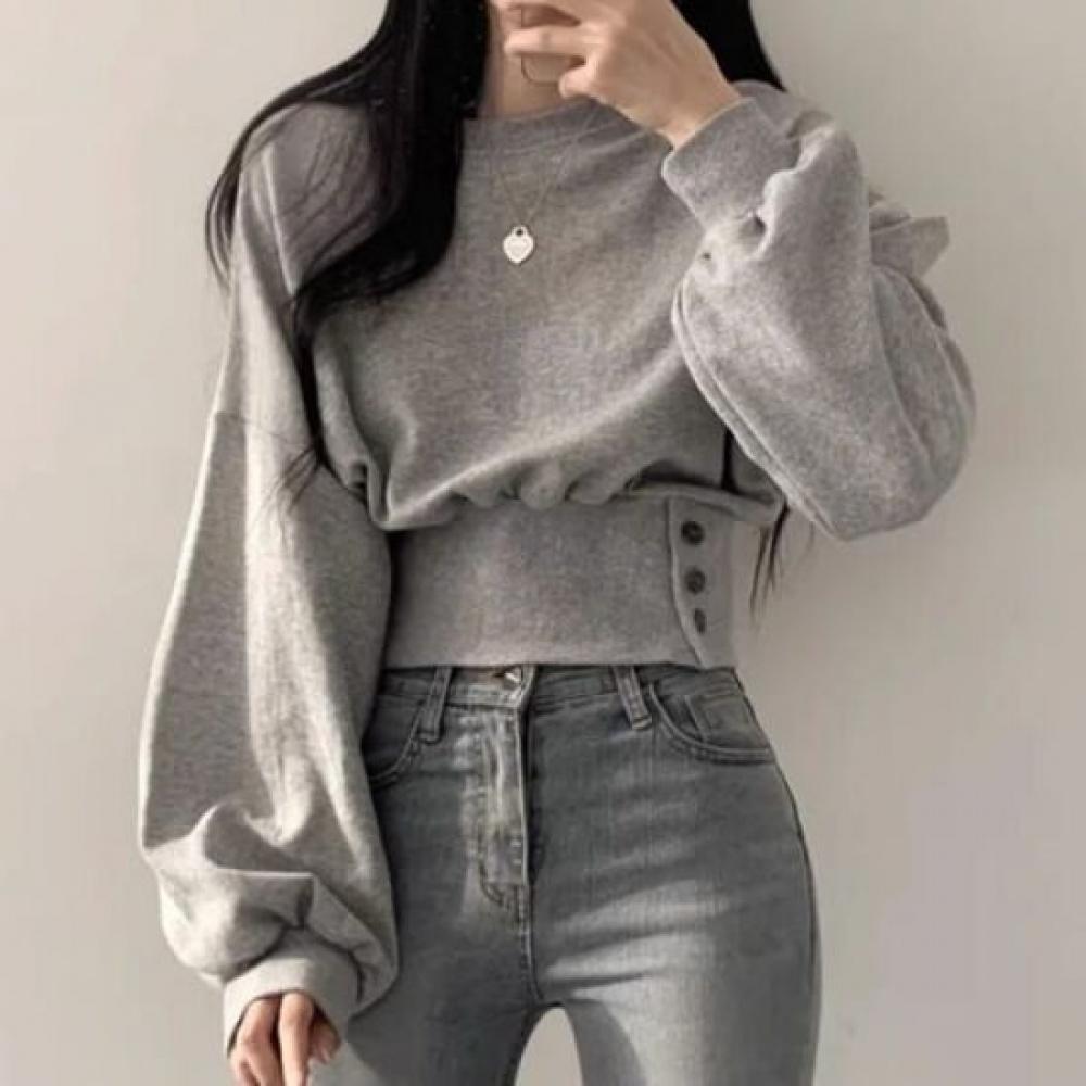 Navava Daily Crop Long Sleeve Sweatshirt Nt2226